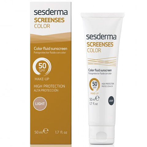 Sesderma SCREENSES: Средство солнцезащитное тональное СЗФ 50 (Светлый тон) для лица (COLOR Fluid Sunscreen SPF 50 Light)