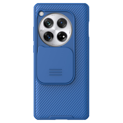 Чехол синего цвета с защитной шторкой для камеры от Nillkin на Oneplus 12, серия CamShield Pro Case