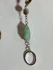 Амазонит (серьги из серебра)
