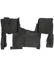 Ковры 3D FAW J7 (экокожа, черный, бежевая строчка)