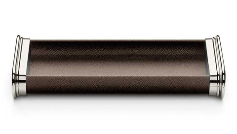 Овальная подставка для ручек Graf von Faber-Castell темно-коричневая кожа