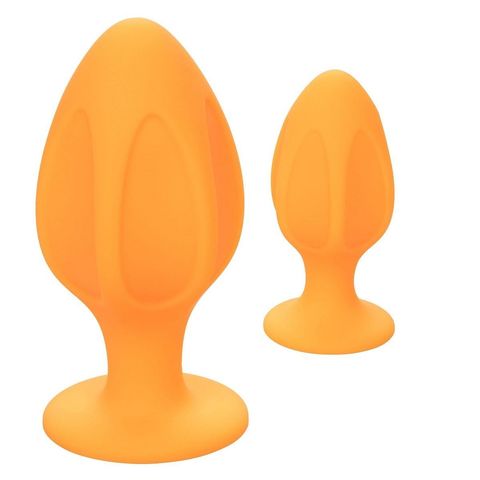 Набор из двух оранжевых анальных пробок Cheeky - California Exotic Novelties Anal Toys SE-0440-40-3