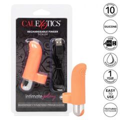 Оранжевая пулька-насадка на палец Finger Tickler - 8,25 см. - 