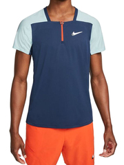 Поло теннисное Nike Court Dri-Fit ADV Slam Polo - midnight navy/glacier blue/white