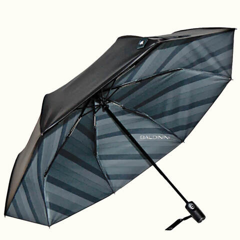 Купить черный зонтик автомат кожаный верх