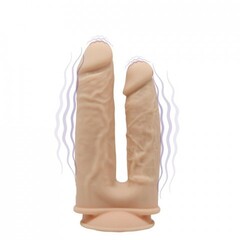 Фаллоимитатор для двойного проникновения с вибрацией Model 1 от SILEXD (19,5 *4,5 см; 17,5 * 3,7 см)