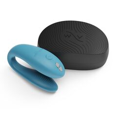 Бирюзовый вибромассажер для пар We-Vibe Sync Go - 