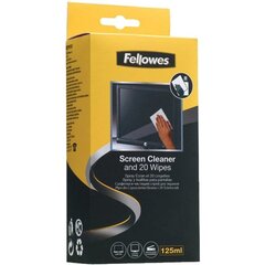 Чистящий комплект Fellowes® для чистки экранов, антистатич, дерматологически безопасный /спрей 120 мл + 20 салфеток.