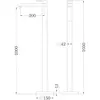 Abber AF8241W Смеситель Daheim AF8241W напольный для раковины,белый матовый