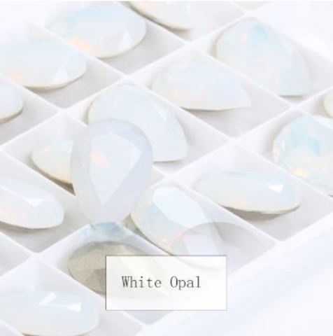 Кристалл премиум, цвет White Opal, размер 10х14 мм