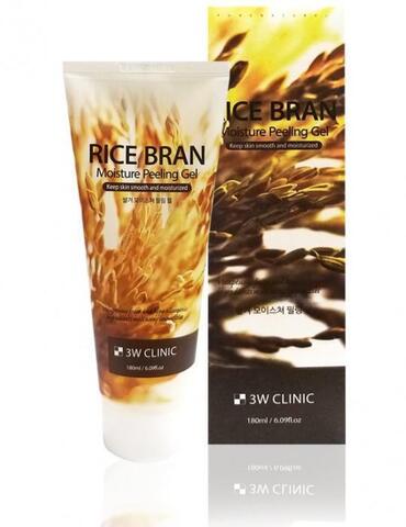 Пилинг гель для лица 3W Clinic Rice Brain Moisture Peeling Gel, 180 мл