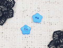 Пуговицы "Звезда", р. 1,2х1,2 см, тёмно-голубой