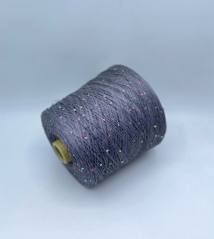 G&G Filati  (пр.Италия),art-Bellino, 370м/100гр, 100%Лен+пайетка(хамелеон) , цвет-Серый, арт-34144