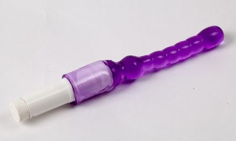 Фиолетовый анальный стимулятор с вибрацией - 23,5 см. - White Label 47014-1-MM