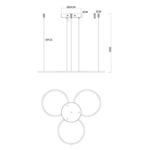 Основание для подвесного светильника Favourite Canopy 4591-220-3GD