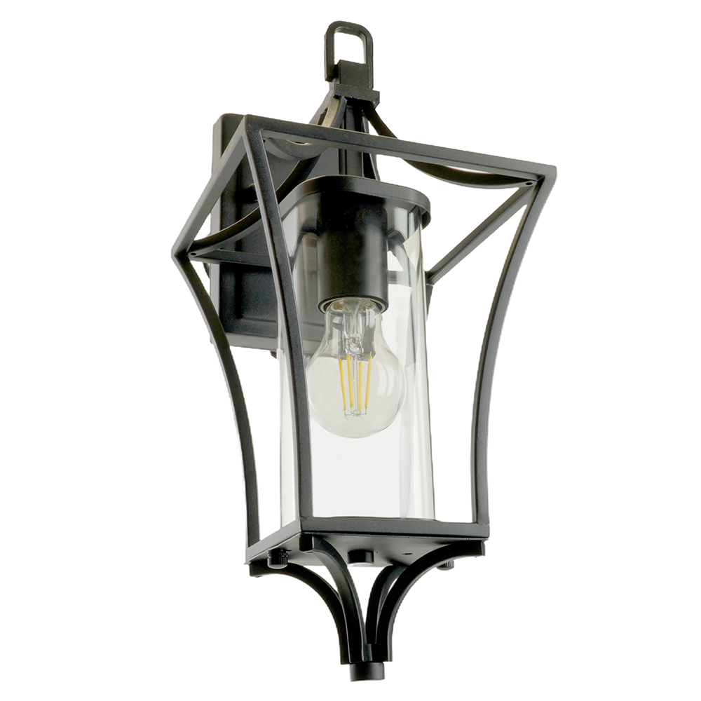 Светильник садово-парковый Feron PL731 на стену вниз 60W E27 230V, черный 51269