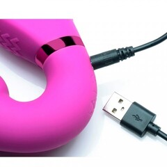 Надувной безременной страпон с вибрацией и пультом ДУ Strap U Remote Control Inflatable Ergo-Fit Strapless Strap-On, розовый, 14.6х3.8см