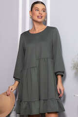 Платье бохо трикотажное Млада (темно-оливковое) П14412-8М LT Collection