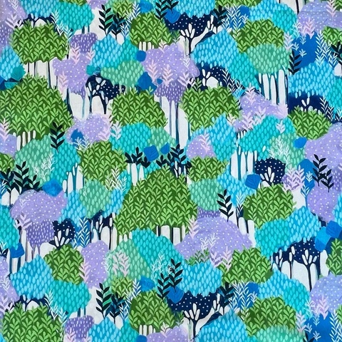 ЛЕСНАЯ ПАЛИТРА зеленый, голубой- 100% хлопок