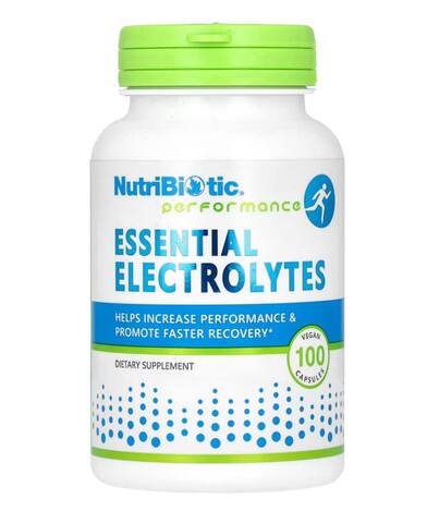 NutriBiotic Performance, незаменимые электролиты, 100 веганских капсул