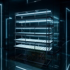 Многоярусный гидропонный стеллаж 5 ярусов B2500хД2100хШ600мм до 500 растений