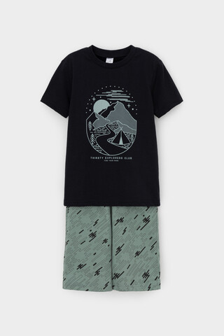 пижама  для мальчика  К 1528/24/черный,быстрее ветра