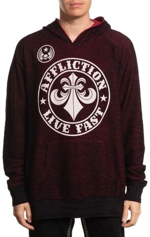 Affliction | Худи двустороннее мужское Winged Up Rev. Hoodie A28603 обратная сторона перед