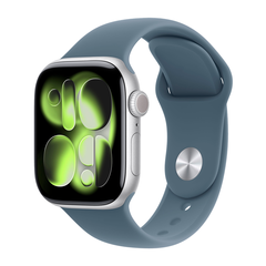 Умные часы Apple Watch Series 11 GPS, 42mm, Silver Aluminium Case with Anchor Blue Sport Band, S/M