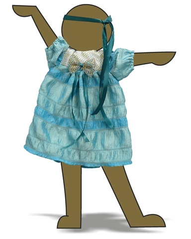 Платье из жатой тафты - Демонстрационный образец. Одежда для кукол, пупсов и мягких игрушек.
