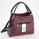 Сумка Саломея 264 наппа бордо + черный