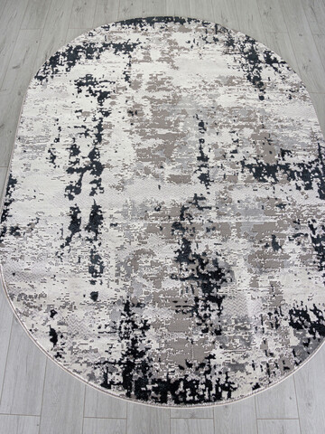 ковёр PALERMO 1*2 м (F282 DARK-GRAY) овал