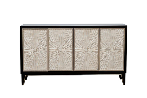 Комод с дверцами на деревянных ножках 90x41x157см Garda Decor цвет эспрессо