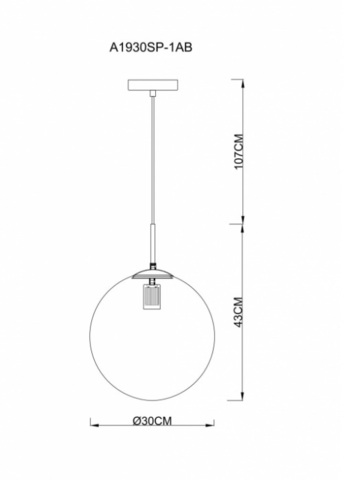 Подвесной светильник Arte Lamp VOLARE A1930SP-1AB