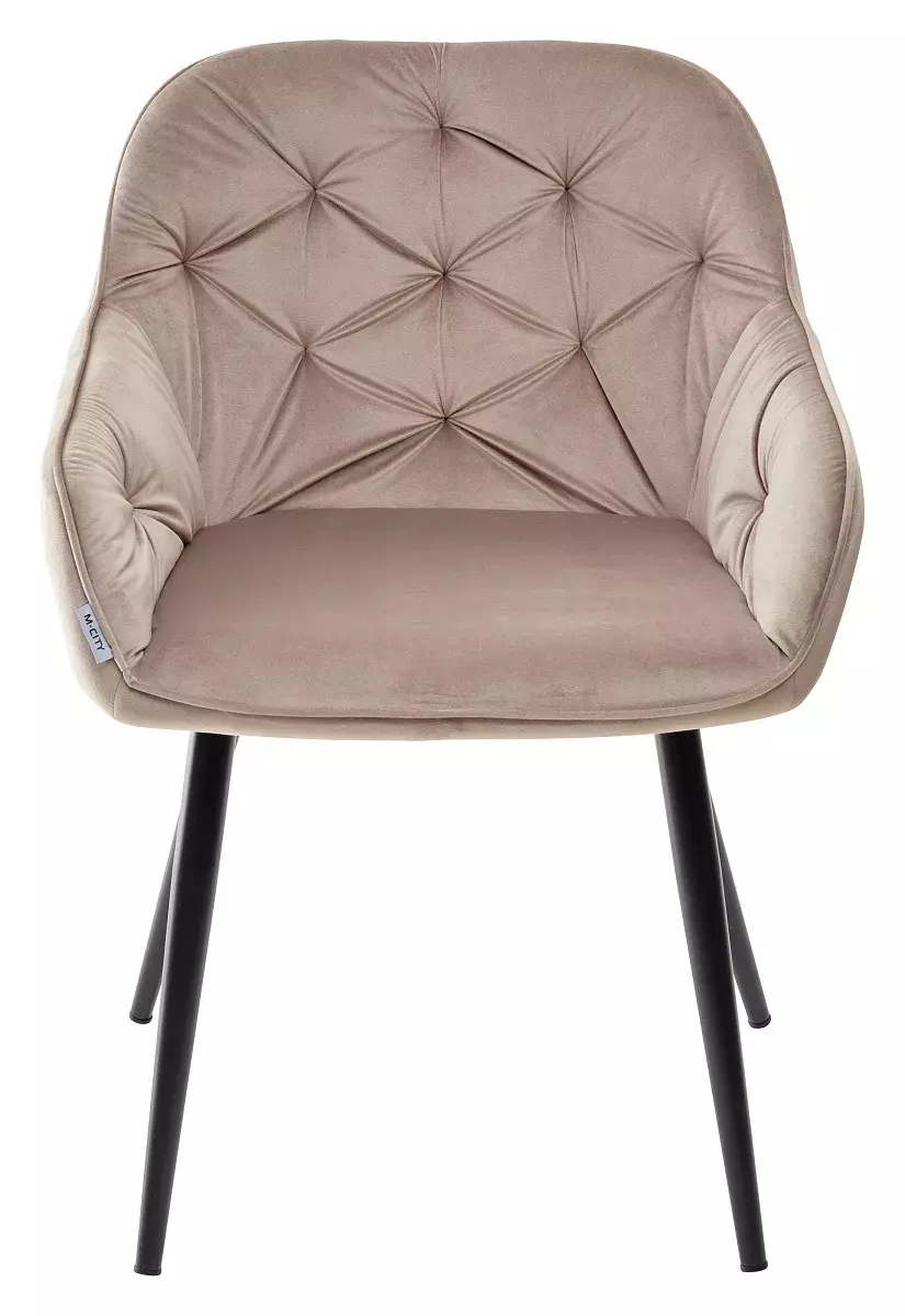Стул BREEZE BLUVEL-40 BEIGE, велюр / черный каркас, М-City