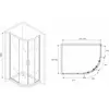 Abber AG01128M Душевой уголок, 120x80x195