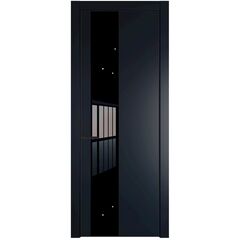 Межкомнатная дверь эмаль Profil Doors 19PA нэви блу со вставкой