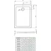 Radaway SDRF9070-01-04S Doros F 90x70 Stone White stone white