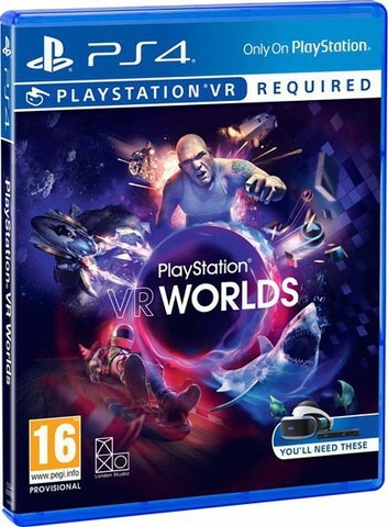 Playstation Worlds VR (гарнитура PS VR обязательна) (диск для PS4, полностью на русском языке)