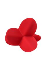 Красная силиконовая расширяющая анальная пробка Flower - 9 см. - 
