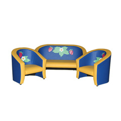 Комплект мягкой игровой мебели «Совенок с аппликацией» Земляника