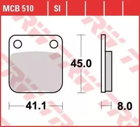 Колодки тормозные дисковые MCB510