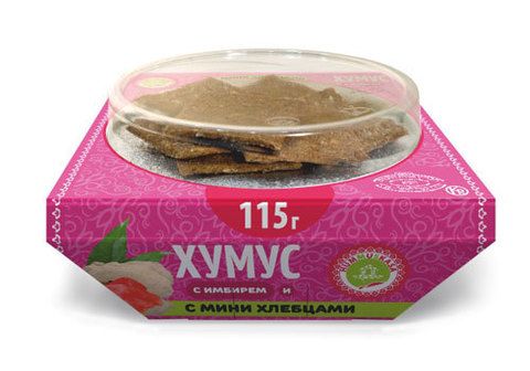 Хумус с имбирем и мини хлебцами, 115г