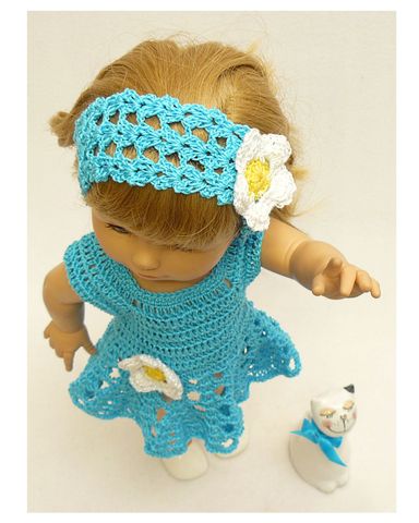 Вязаный сарафан и полоска - На кукле. Одежда для кукол, пупсов и мягких игрушек.
