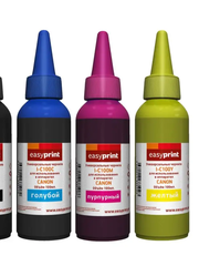 I-C100_SET Комплект универсальных чернил EasyPrint для Canon: черный, голубой, пурпурный, желтый, 4шт.х100мл.