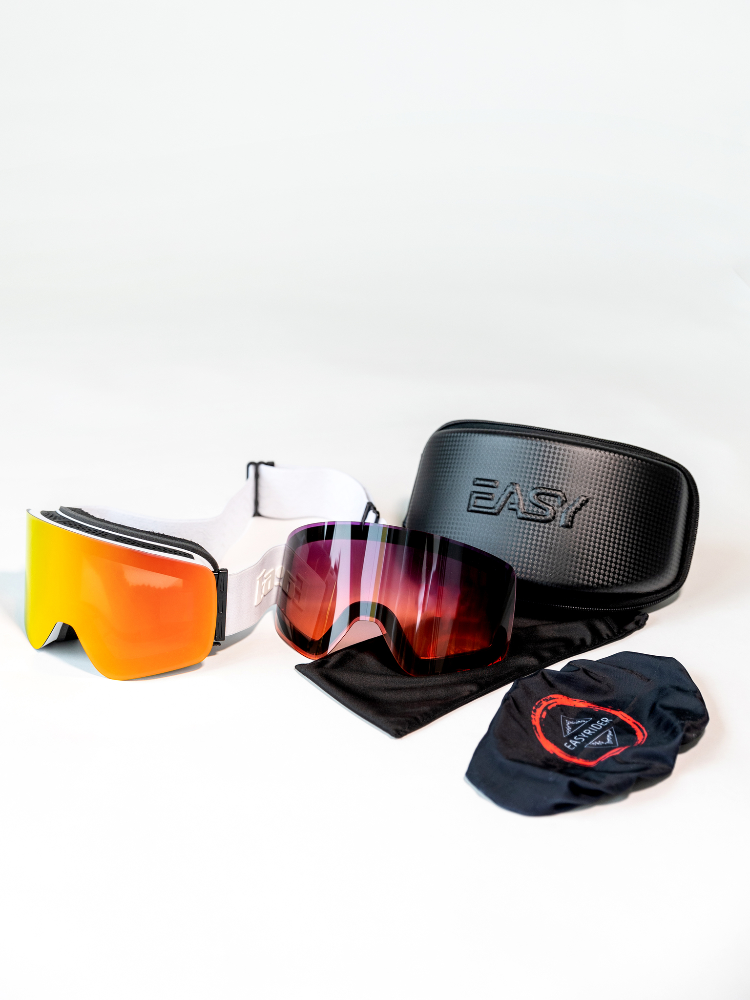 Маска горнолыжная EasyRider WHITE цвет красный - Маски горнолыжные | iRide shop фото 7