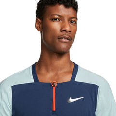 Поло теннисное Nike Court Dri-Fit ADV Slam Polo - midnight navy/glacier blue/white