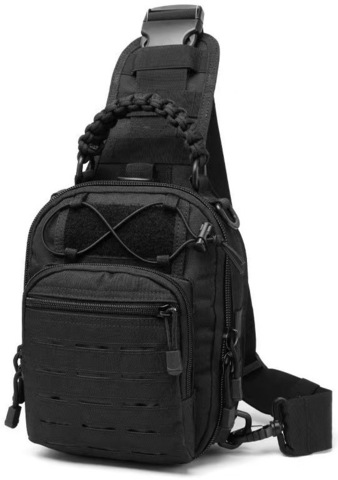 Картинка рюкзак однолямочный Skully Tactic RWZS889 black - 4