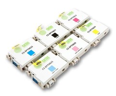 Картридж струйный Cactus CS-EPT0827 черный, голубой, пурпурный, желтый, светло-голубой, светло-пурпурный набор (82.8мл) для Epson Stylus Photo R270, 290, RX590