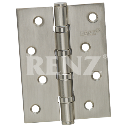 Петли (комплект) врезная универсальная без колпачка Ренц IN100-4BB FH SN (2шт), цвет никель матовый (гарантия - 12 месяцев)