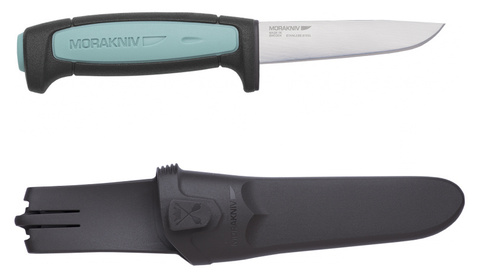 Нож Morakniv Flex стальной, лезвие: 88 mm, прямая заточка черный/голубой (12248)